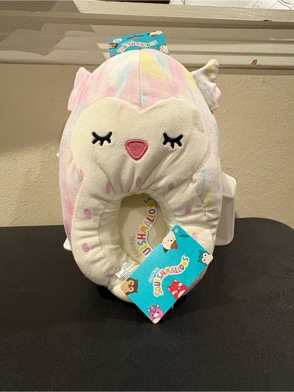 Squishmallows Lesidi the Owl Multicolor Plush Slippers Unisex Kids Size 4/5